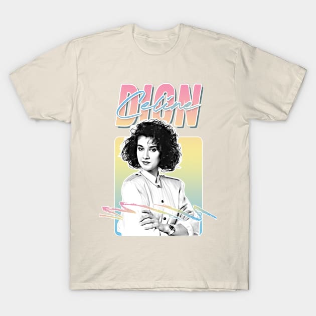 Celine Dion // 80s Aesthetic Fan Art Design T-Shirt by DankFutura